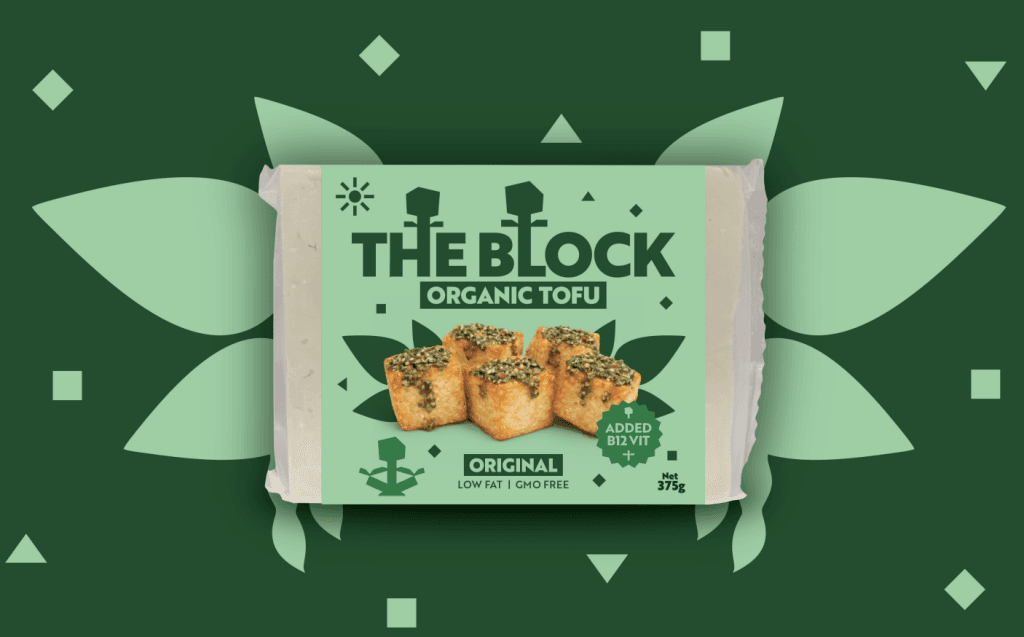 A pack of TheBlock organic tofu