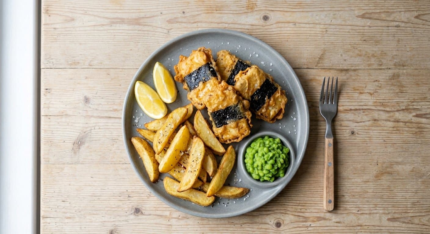Beer-battered ToF*sh and chips